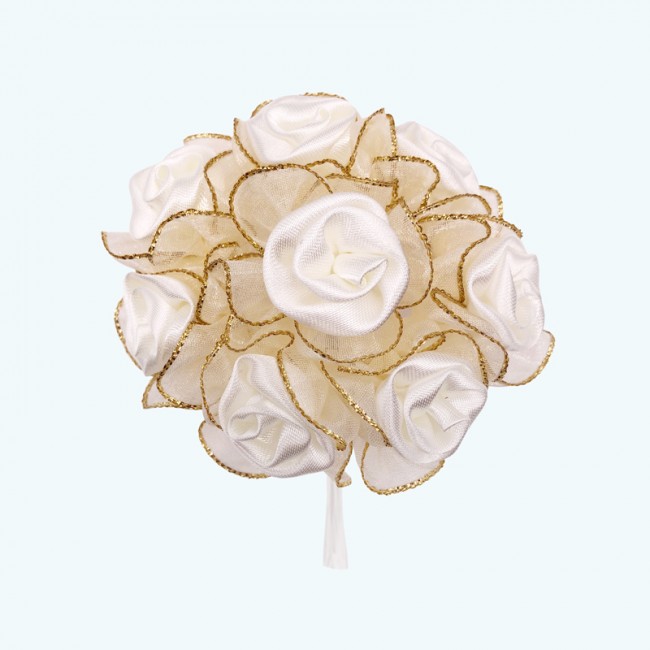 3" Diameter Satin Silk Flower 12X12 | Ivory 3" Diameter Satin Silk Flower 12X12 | Ivory